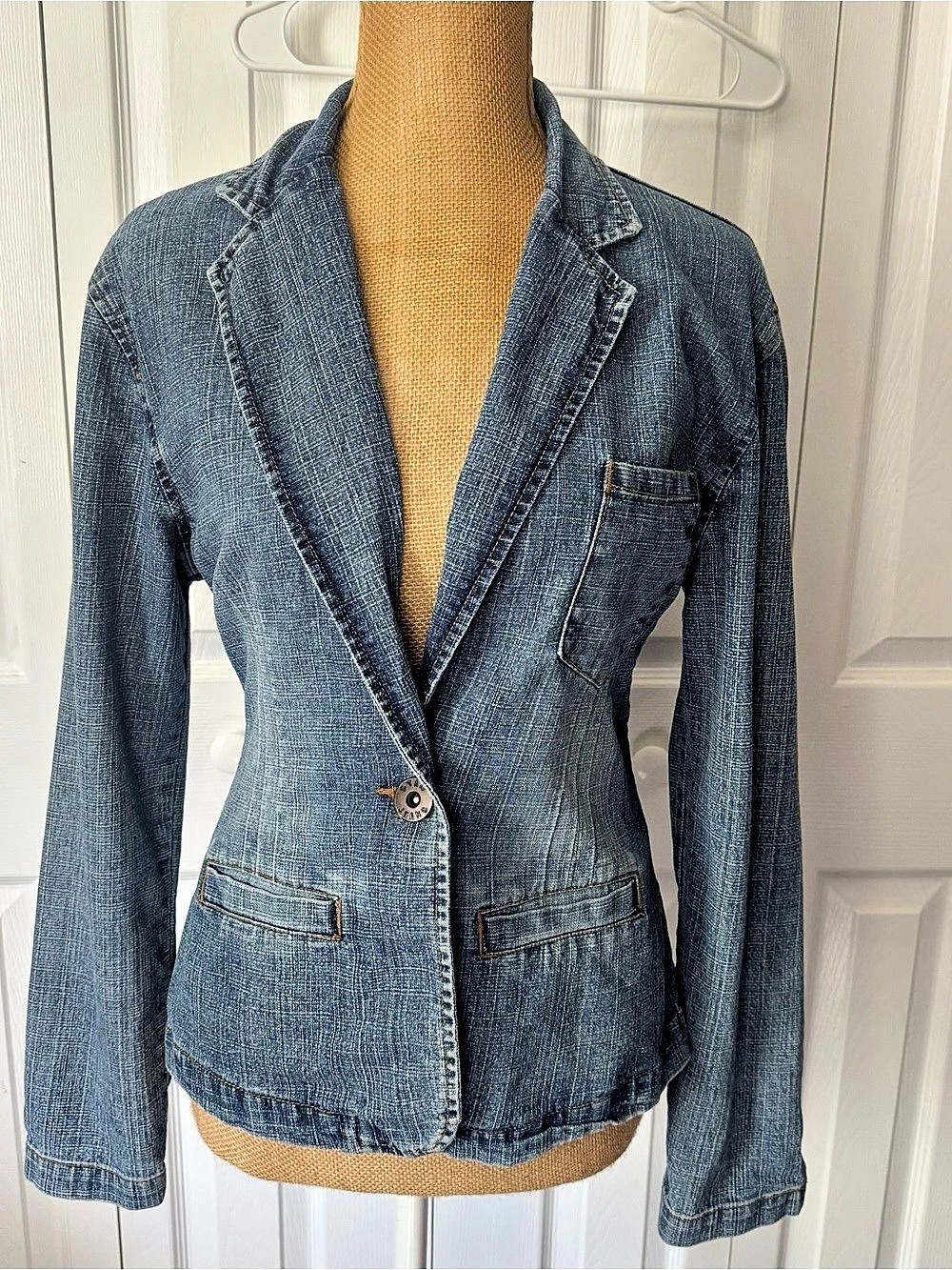 Star by Blue Star y2k Denim Blazer Jacket in Blue